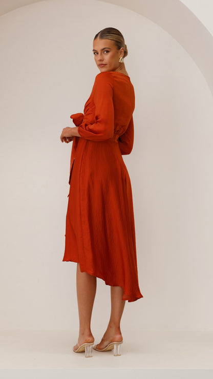 Starry Nights Dress - Rust