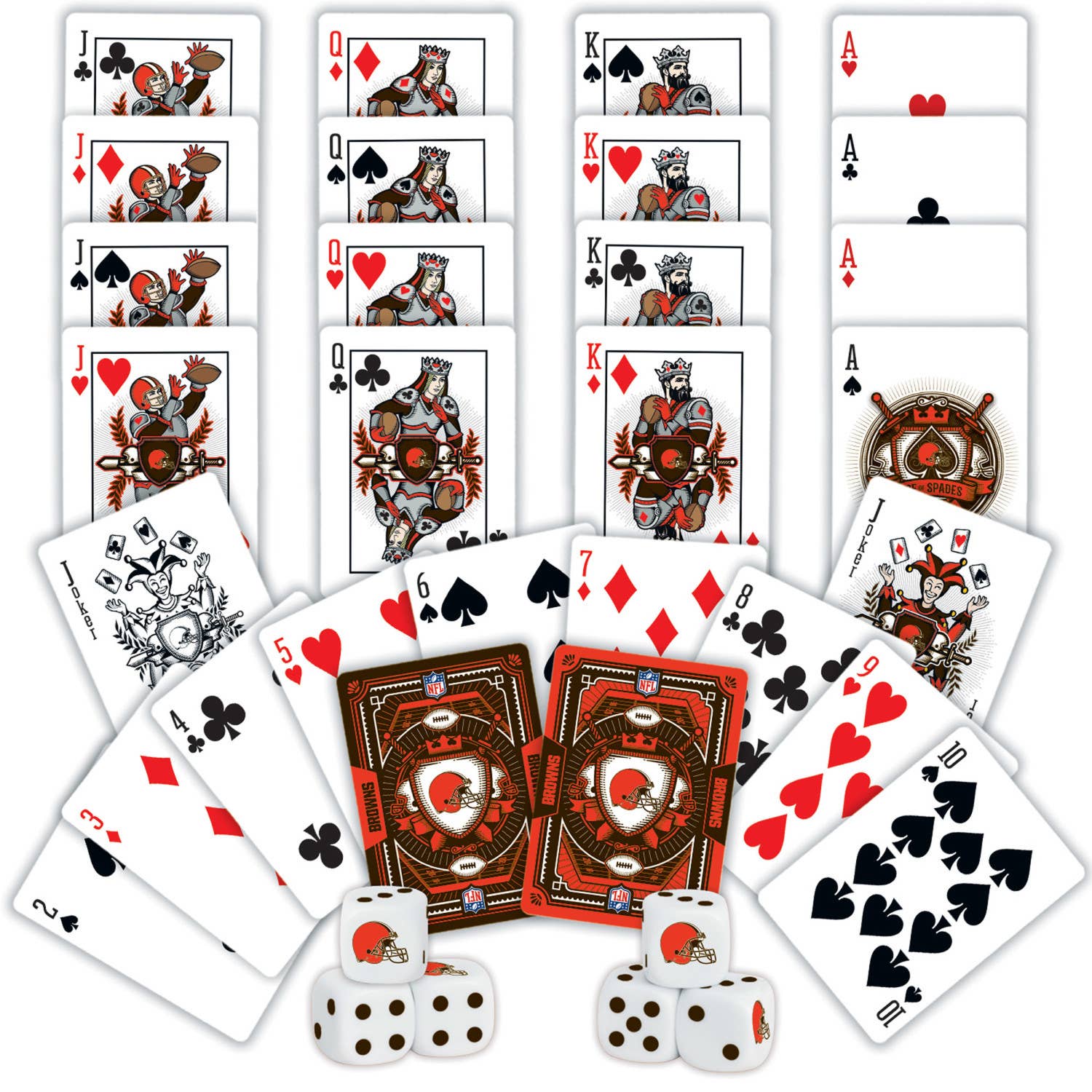 Cleveland Browns - 2-Pack Playing Cards & Dice Set