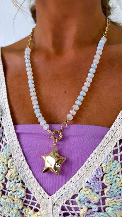 Pearl Puff Star Necklace