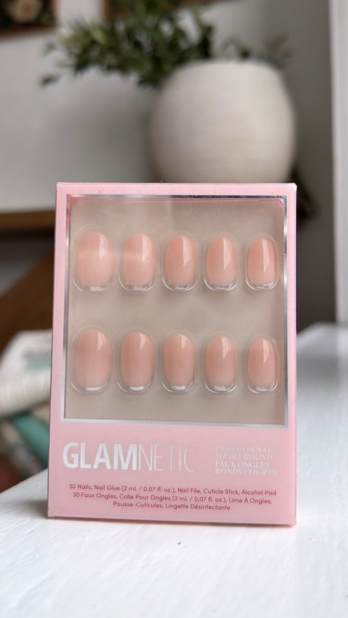 Glamnetic Press On Nails, Silver Belle