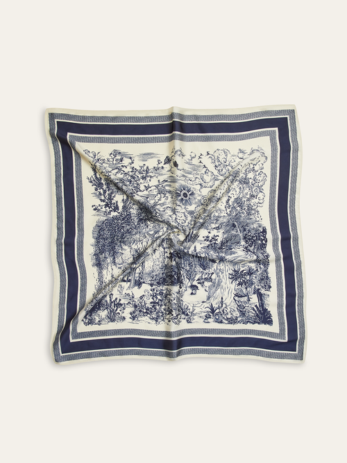 Landscape Print Square Scarf