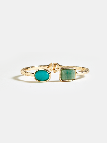 Hammered Turquoise Bracelet
