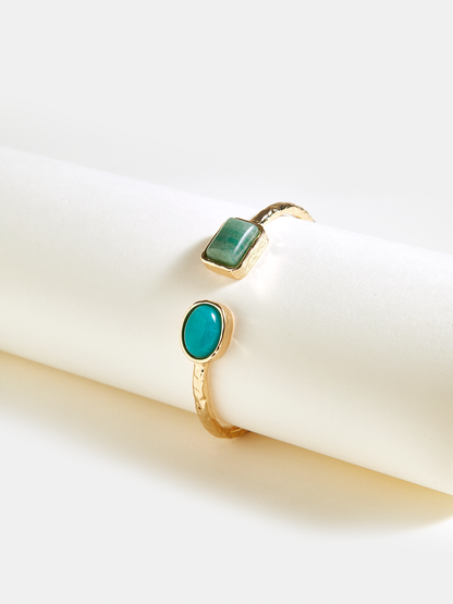 Hammered Turquoise Bracelet