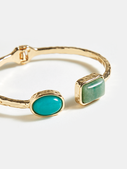 Hammered Turquoise Bracelet