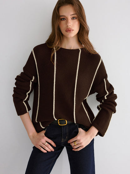 Contrast Striped Sweater