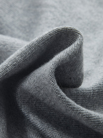 Metal Button Wool-Blend Collared Knit Cardigan