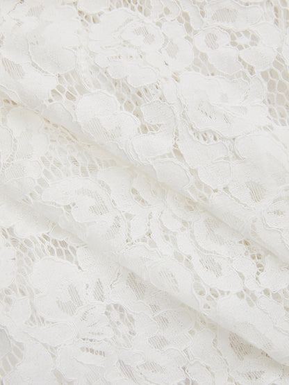 Frog Closure Lace Mandarin Collar Blouse