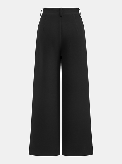 Contrast Trim Blazer Vest & Pants Set