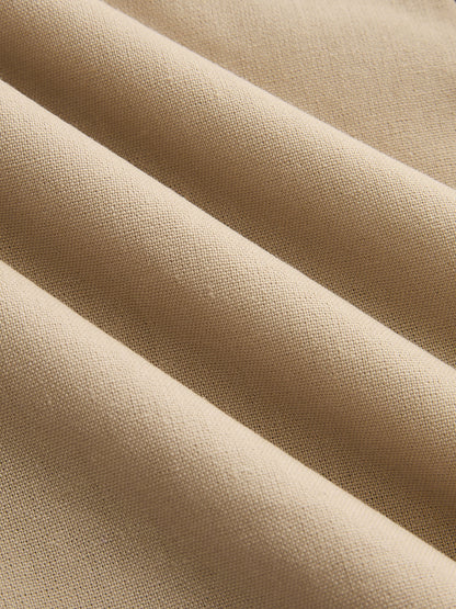 Linen Blend Vest & Pleated Mini Skirt Set