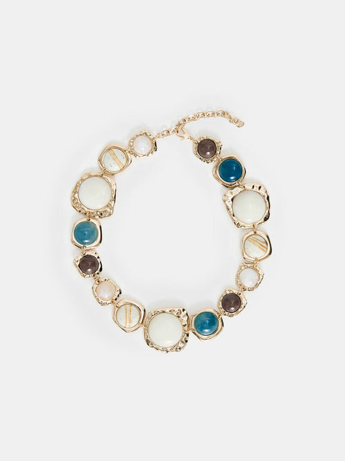 Multi Stone Statement Necklace