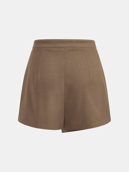 Asymmetrical Tailored Vest & Skort Set