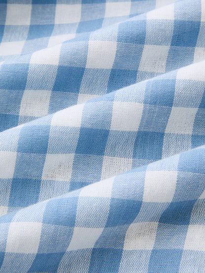 Gingham Wrap Tie Cami Top & Midi Skirt Set
