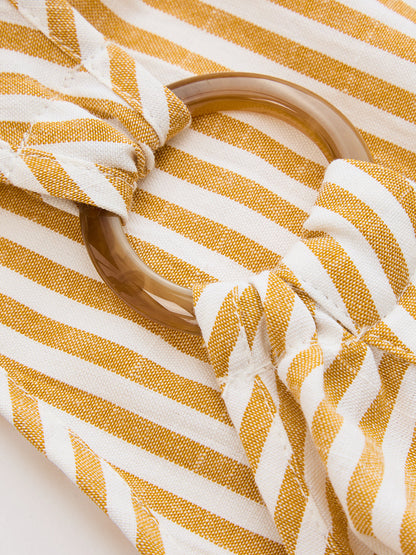 Ring Detail Striped Sleeveless Top