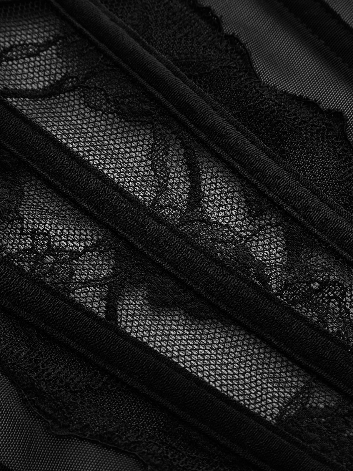 Sheer Mesh Boning Corset Top