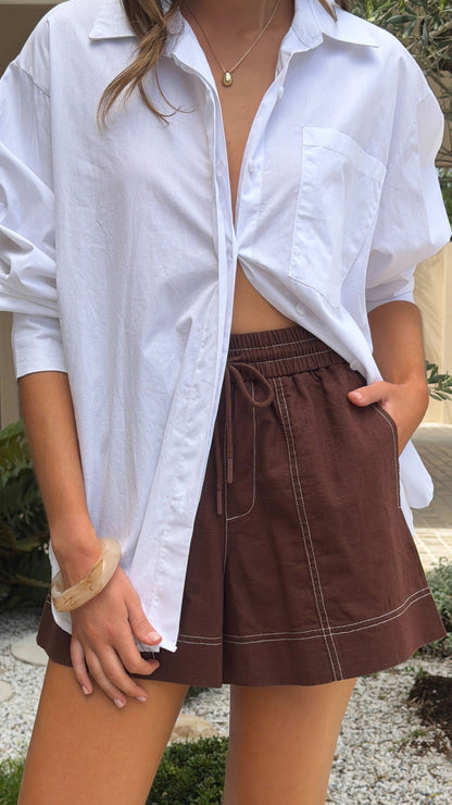 Zinna Shorts - Chocolate