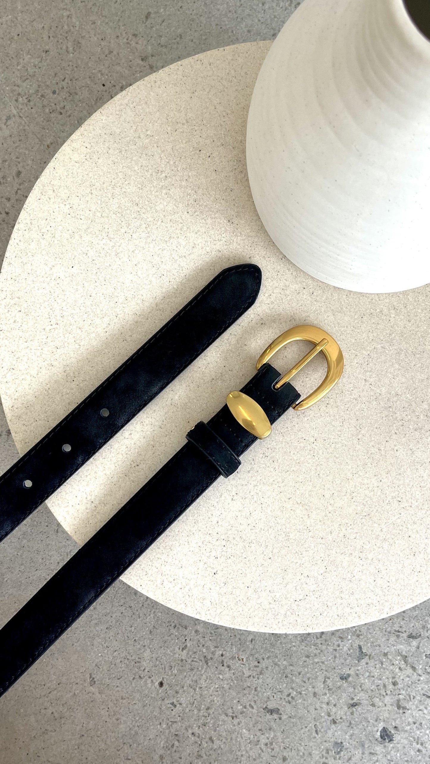 Maya Leather Belt - Black