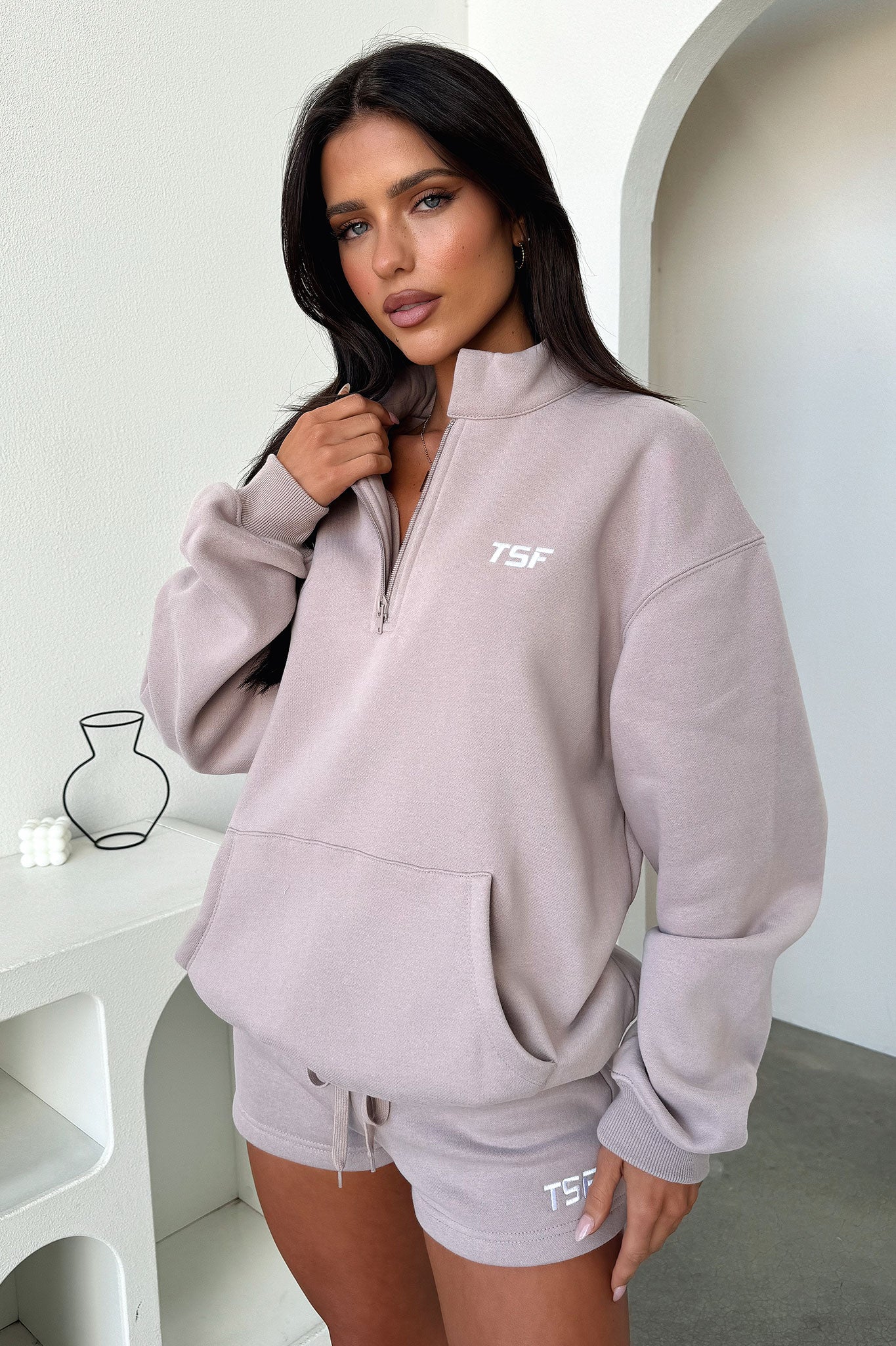 Kaztek Half Zip Sweater - Mocha