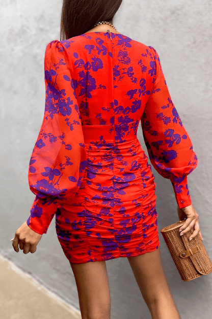 Lizbeth Mini Dress - Red Floral