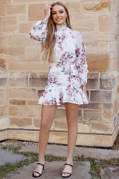 Piper Dress - White Floral