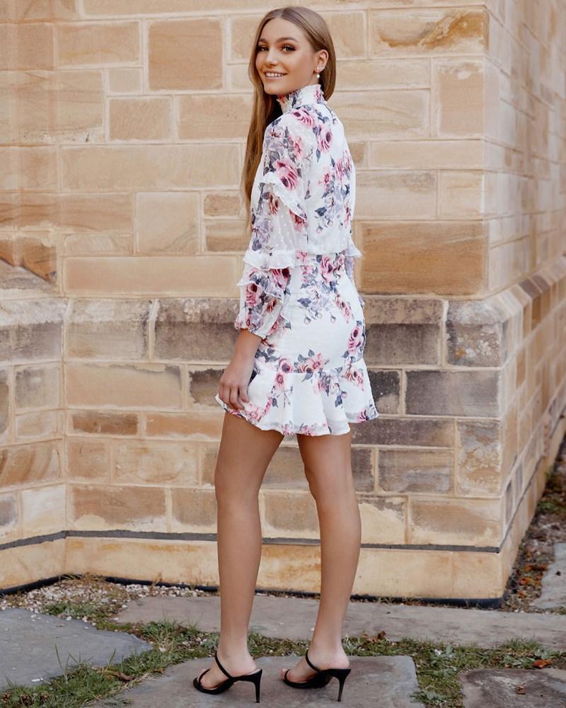 Piper Dress - White Floral